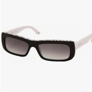 CHANEL Black and White Sunglasses